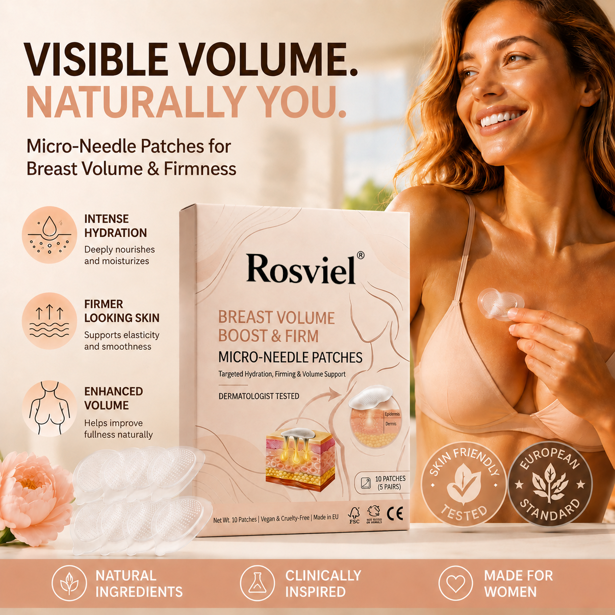 Rosviel® 👩⚕️Targeted Bust Firming & Nourishing Advanced Nano-Microneedle Patches 💃