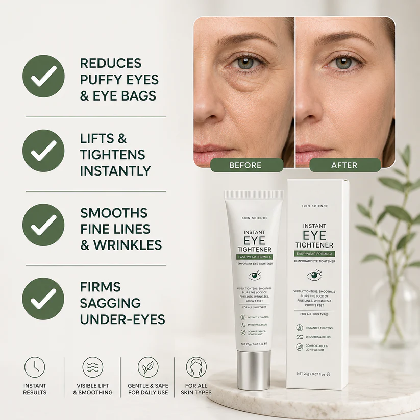 ⏰Last Day-Buy 1 Get 1 Free🔥 𝐈𝐧𝐬𝐭𝐚𝐧𝐭 𝐄𝐲𝐞 𝐓𝐢𝐠𝐡𝐭𝐞𝐧𝐞𝐫 | Smooth & Firm Under Eyes