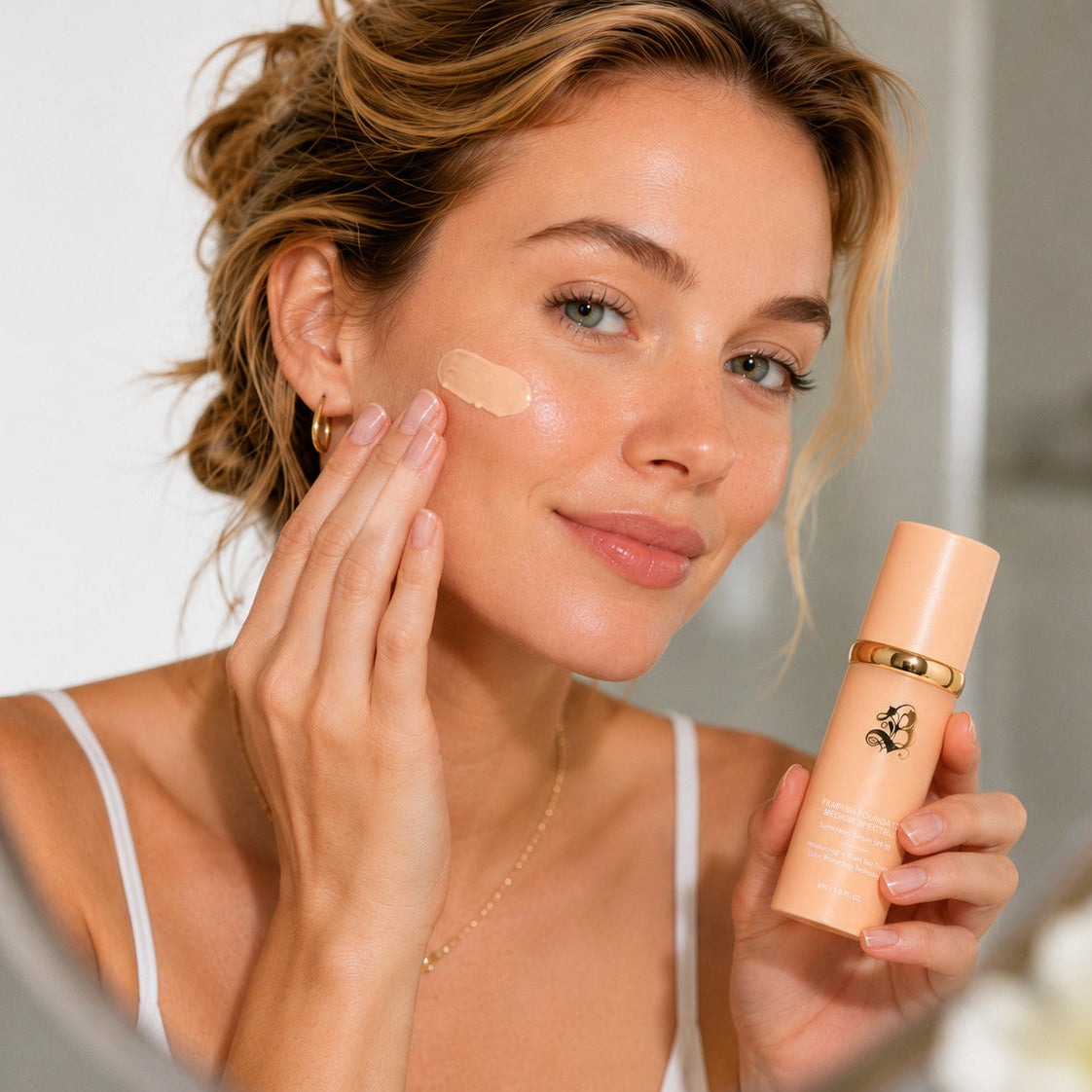 Biomimic Foundation 4 in 1 - Light Spectrum, Liquid Foundation for Flawless