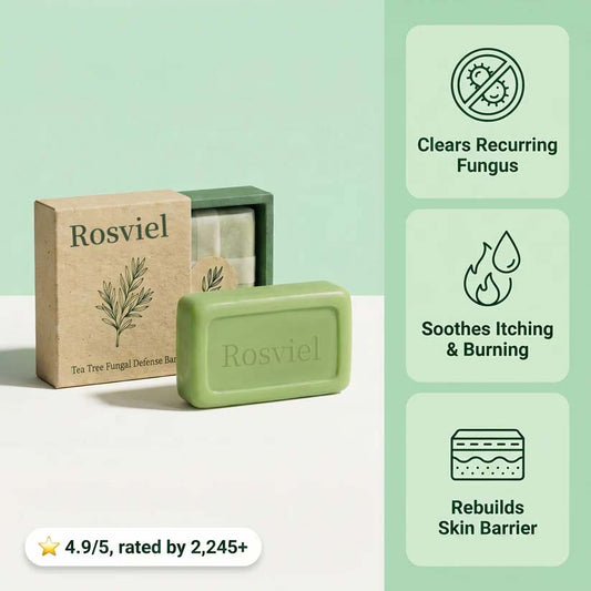 Rosviel Tea Tree Antifungal Bar – Clears Fungal Infection and Skin Balance from the Root