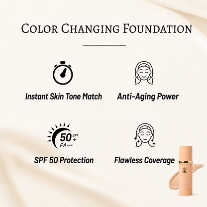Biomimic Foundation 4 in 1 - Light Spectrum, Liquid Foundation for Flawless