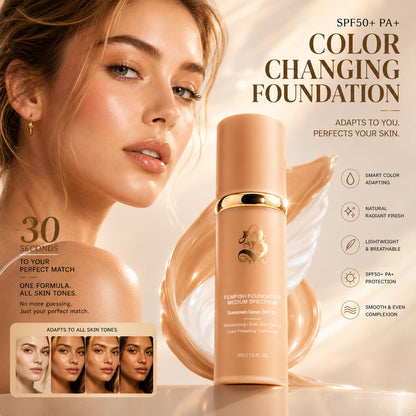 Biomimic Foundation 4 in 1 - Light Spectrum, Liquid Foundation for Flawless