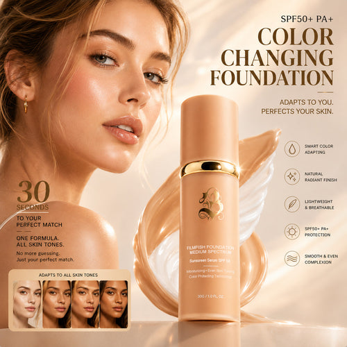 Biomimic Foundation 4 in 1 - Light Spectrum, Liquid Foundation for Flawless